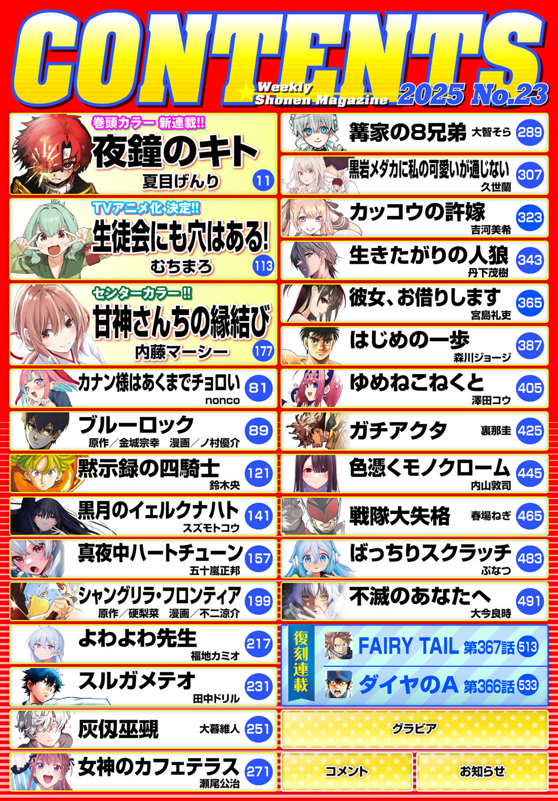 Weekly Shōnen Magazine - 週刊少年マガジン - Chapter 2025-23 - Page 2
