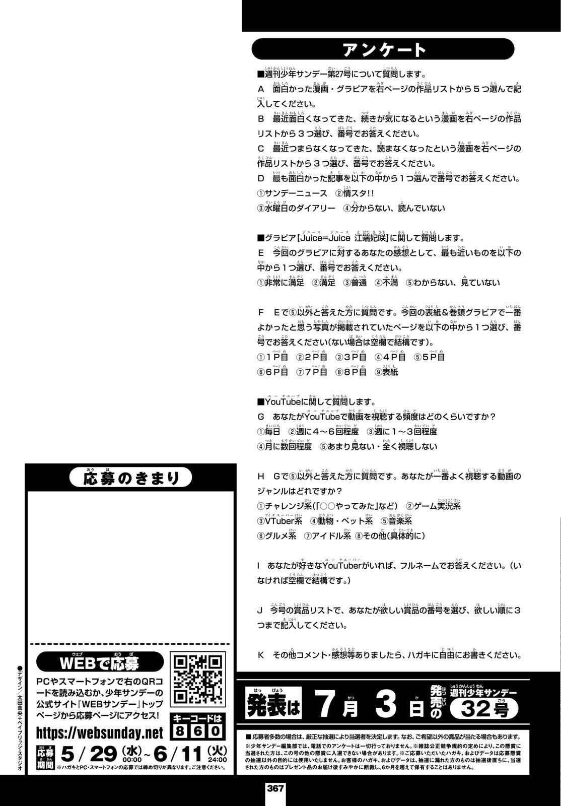 Weekly Shōnen Sunday - 週刊少年サンデー - Chapter 2024-27 - Page 375